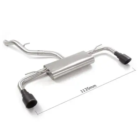 Silencieux arrière duplex en inox g/d avec sortie ronde Sport Line Black 102 mm Dernière Chance