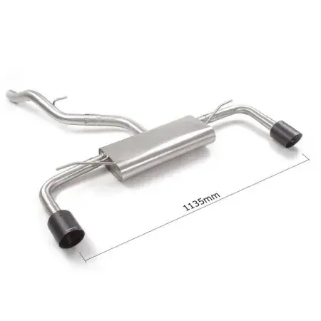 Silencieux arrière duplex en inox g/d avec sortie ronde Carbon Shot 100 mm Haute Qualité