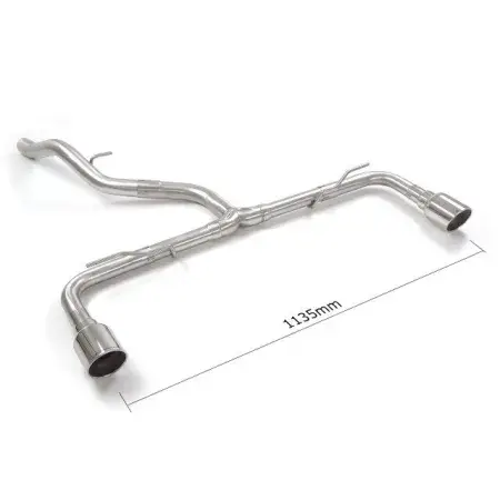 Top Vente Tube arrière Groupe N duplex en inox g/d avec 1 sortie ronde Sport Line 102 mm