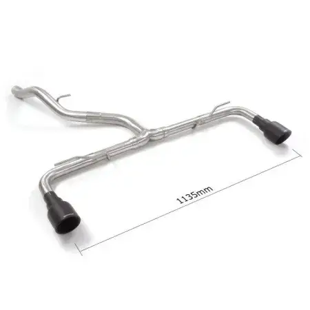 Top Vente Tube arrière Groupe N duplex en inox g/d avec 1 sortie ronde Sport Line Black 102 mm