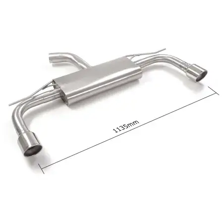 Prix Bas Silencieux arrière duplex en inox g/d avec sortie ronde Sport Line 102 mm