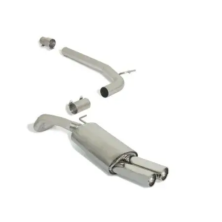 Offre Spéciale Tube intermédiaire Groupe N sans silencieux en inox + Silencieuxarrière en inox avec 2 sorties rondes 80 mm décalées
