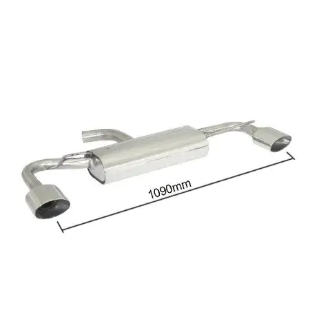 Silencieux arrière duplex en inox g/d avec 1 sortie ovale Sport Line 135x90 mm -Pour jupe arrière mod. R Pas Cher