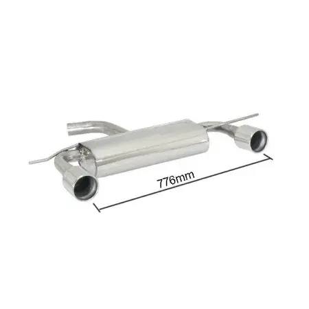 Silencieux arrière duplex en inox g/d avec 1 sortie ronde 102 mm - Modifier le pare-chocs d'origine Expédié Aujourd’hui