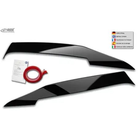Meilleure Vente Paupières de phares RDX MERCEDES Classe C W205, S205, C205 2014-2021 Noir Brillant