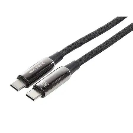 Dernier Modèle Câble de charge et de synchronisation, tressé en microfibre, 100 cm, USB-C vers USB-C PD, max 240W WAYME