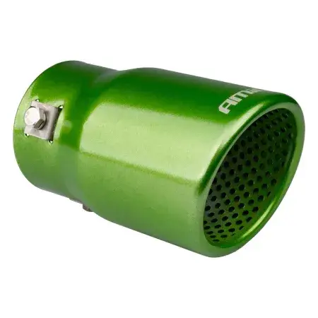 Embout d'échappement en acier inoxydable vert AMIO Promotion Saisonnière