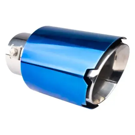 Dernière Chance Embout d'échappement en acier inoxydable bleu AMIO