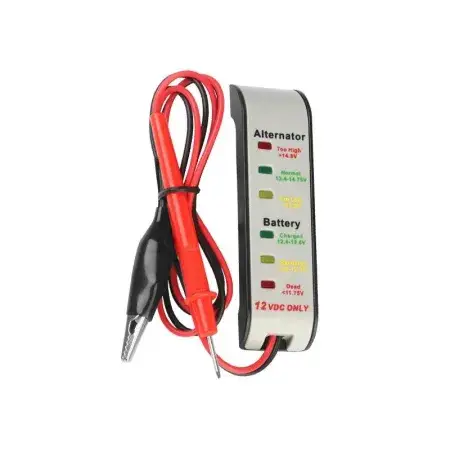 Testeur de batterie et d'alternateur 12V, avec pince crocodile et sonde Meilleur Prix