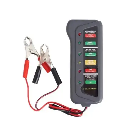 Seulement Aujourd’hui Testeur de batterie et d'alternateur 12V, avec pinces crocodiles