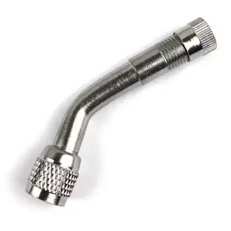 Top Vente Rallonge de valve automobile type Schrader, coudée à 135°, couleur Argent