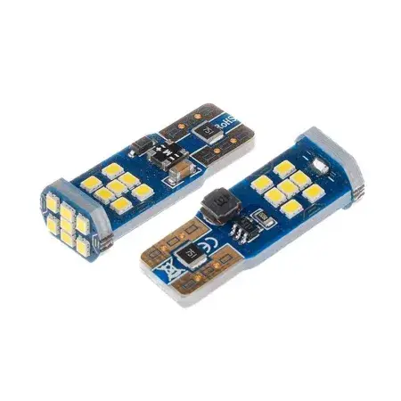 Acheter Direct Ampoule LED W5W (T10) 12/24V 21x 2016 SMD, non polaire, CANBUS, blanche, 2 pièces Vision