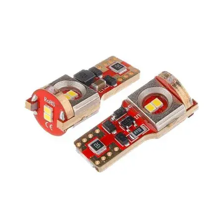Offre Du Jour Ampoule LED W5W (T10) 12/24V 3x 3030 SMD, non polaire, CANBUS, blanche, 2 pièces Vision