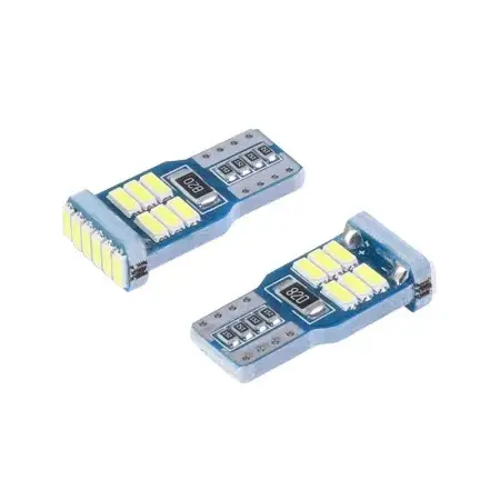 Ampoule LED W5W (T10) 12V 18x 4014 SMD, non polaire, CANBUS, blanche, 2 pièces Vision Quantité Limitée
