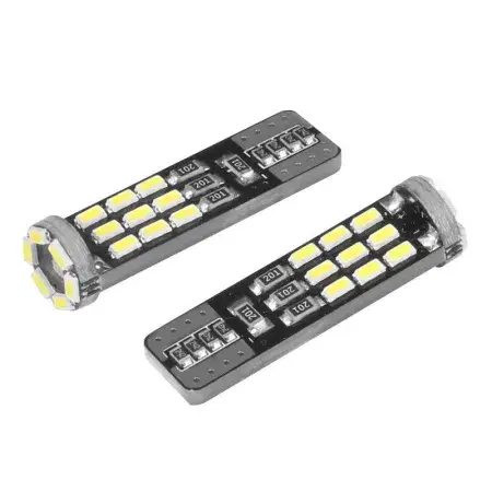 Ampoule LED W5W (T10) 12V 24x 3014 SMD, CANBUS, blanche, 2 pièces Vision Prix Cassé
