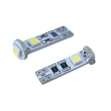 Ampoule LED W5W (T10) 12V 3x 5050 SMD, CANBUS, blanche, 2 pièces Vision Bon Plan