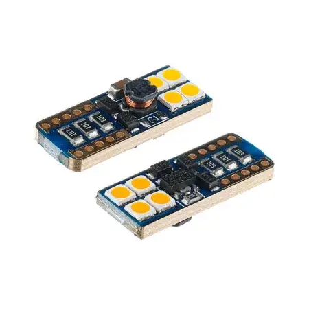 Ampoule LED WY5W (T10) 12/24V 8x 3030 SMD, non polaire, CANBUS, orange, 2 pièces Vision Populaire