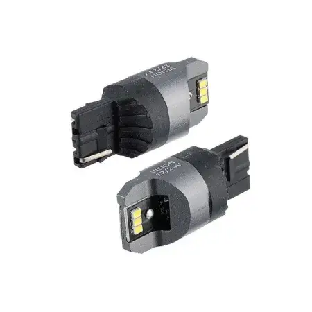 Dernier Modèle Ampoule LED W21W (T20d) 12/24V 6x 3020 SMD, non polaire, CANBUS, blanche, 2 pièces Vision