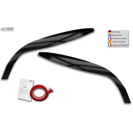 Paupières de phares RDX RENAULT Megane 3 (Z / 2008-2013) Noir Brillant Prix Promo