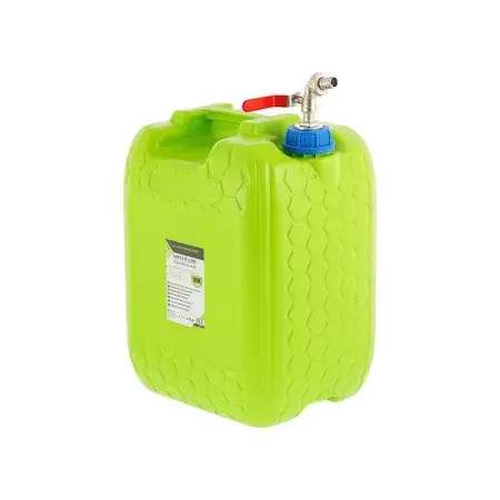 Bidon à eau 20L avec longue valve en métal dans le bouchon Expédition Rapide