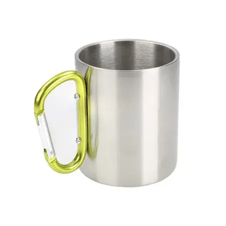 Mug en acier avec poignée mousqueton, 300 ml Acheter Direct