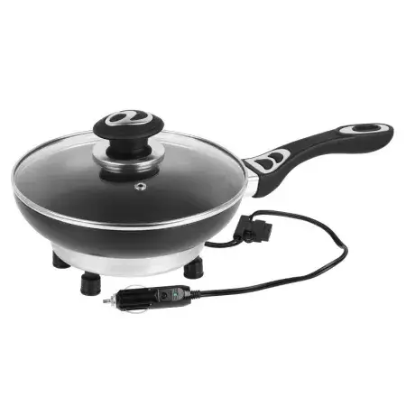 Réduction Poêle électrique 200 mm, 12V 150W avec couvercle