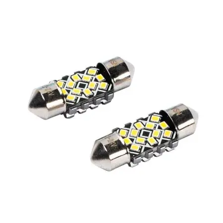 Expédié Aujourd’hui Ampoule Navette LED 31mm Festoon SV8.5 VISION 12/24V 12x 2016 SMD, CANBUS, blanche, 2 pièces