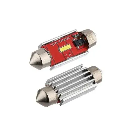 Ampoule Navette LED 39mm Festoon SV8.5 VISION 12/24V 1x 1860 SMD, non polaire, CANBUS, blanche, 2 pièces Prix Choc