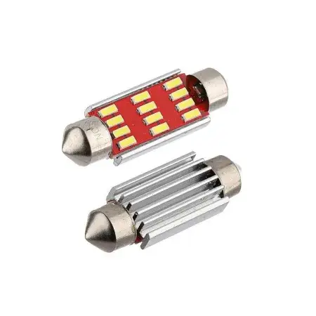 Prix Choc Ampoule Navette LED 41mm Festoon SV8.5 VISION 12/24V 12x 4014 SMD, CANBUS, blanche, 2 pièces