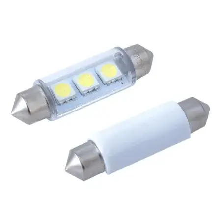 Commander Maintenant Ampoule Navette LED 41mm Festoon SV8.5 VISION 24V 3x 5050 SMD, blanche, 2 pièces