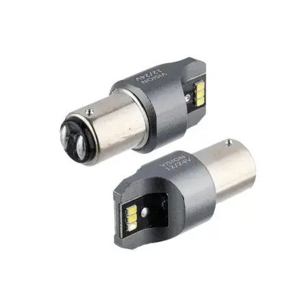 Dernier Modèle Ampoule LED P21 / 5W BAY15d 12/24V 6x 3020 SMD, non polaire, CANBUS, blanche, 2 pièces Vision