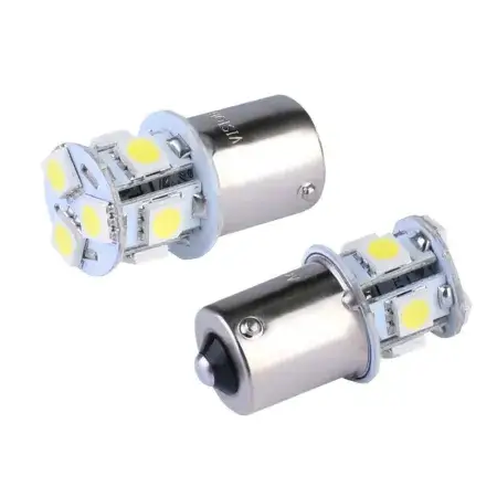 Ampoule LED P21W BA15s 12V 8x 5050 SMD, blanche, 2 pièces Vision Seulement Aujourd’hui