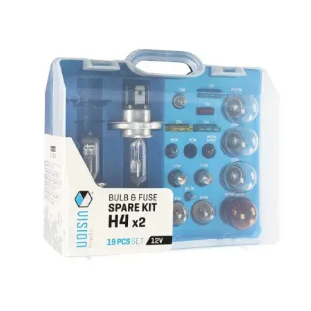 Coffret d'ampoules VISION 2x H4 12V + 17 éléments Certifié