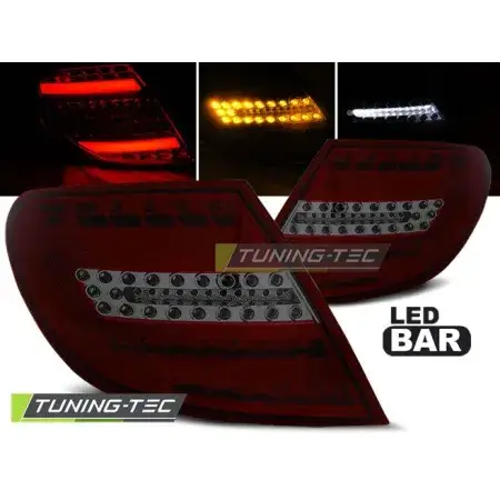 Feux Arrière Barre LED Rouge Smoke MERCEDES Classe C W204 SEDAN 07-10 Livraison Express