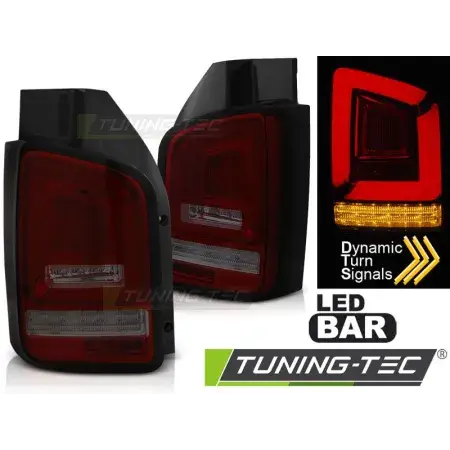 Meilleur Choix Feux Arrière Barre LED SEQ Rouge Smoke VW T5 10-15