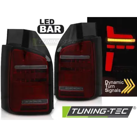 Feux Arrière Barre LED SEQ Rouge Smoke VW T5 10-15 Satisfait Ou Remboursé