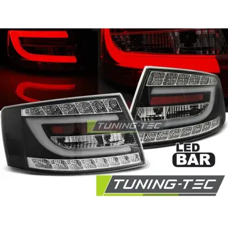 Solde Feux Arrière LED Noir AUDI A6 C6 SEDAN 04.04-08 6 Pin