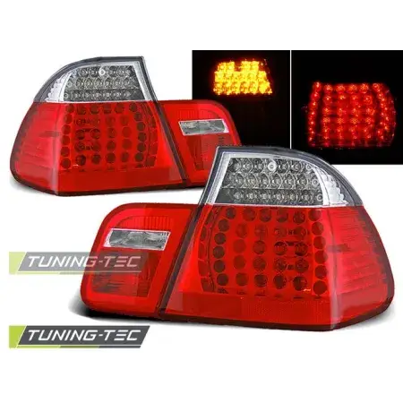 Feux Arrière LED Rouge Blanc BMW E46 09.01-03.05 SEDAN Retour Gratuit