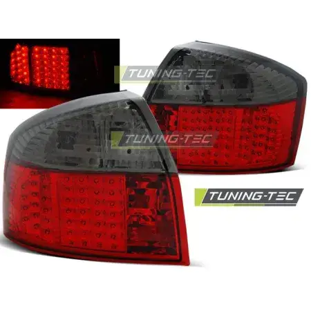 Feux Arrière LED Rouge Smoke AUDI A4 10.00-10.04 Paiement Sécurisé