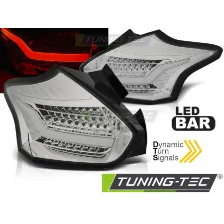 Feux Arrière LED SEQ Chrome FORD FOCUS 3 15-18 HATCHBACK Offre Exclusive