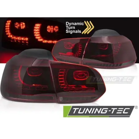Feux Arrière LED SEQ Rouge Smoke VW GOLF 6 08-13 Réduction