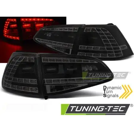 Meilleure Vente Feux Arrière LED SEQ Sport Noir Smoke VW GOLF 7 13-17