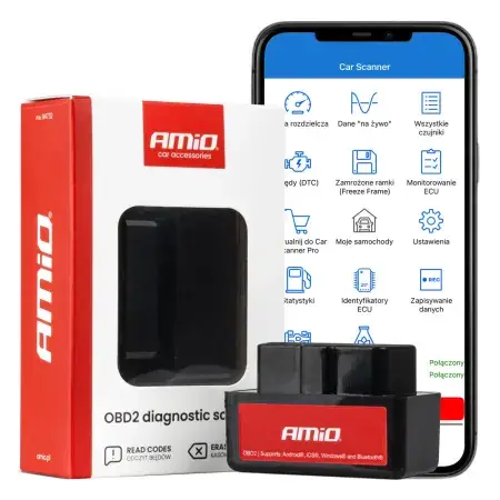 Authentique Scanner OBD2 Diagnostic Auto BT Mini AMiO-04732