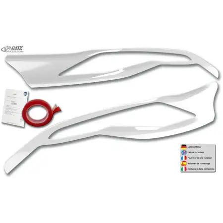 Paupières de phares RDX FORD Transit Custom & Tourneo Custom (2012-2018) Blanc Brillant Seulement Aujourd’hui