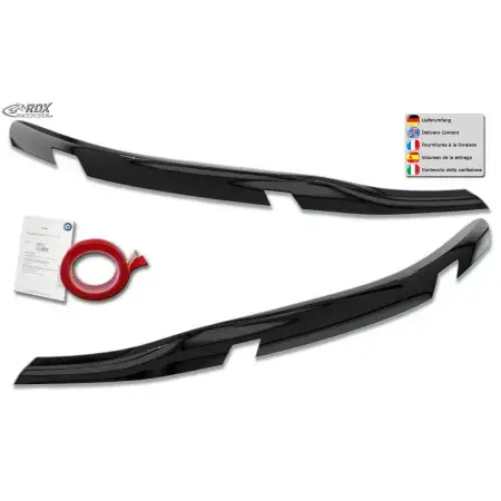 Commande En Gros Paupières de phares RDX FORD Tourneo Custom et Transit Custom (Pour LED, 2023+) Noir Brillant