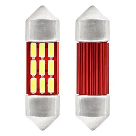 Acheter Direct Ampoule Navette LED 31mm Festoon SV8.5 12/24V C5W C10W C3W, 12x 4014 SMD, CANBUS, blanc, 2 pièces AMiO 01631