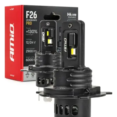 Promotion Saisonnière Ampoules LED F26 PRO LumiTec LIMITED +130% DUO FULL CANBUS H4 H19 12V 24V AMIO 04871