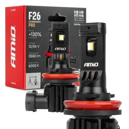 Ampoules LED F26 PRO LumiTec LIMITED +130% DUO FULL CANBUS H8 H9 H11 H16 12V 24V AMIO 04873 Livraison Express