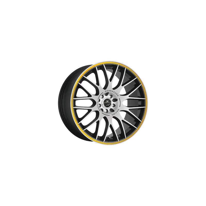 Populaire Jante aluminium Barracuda Karizzma, 8,5x19 ET30 5x108 73,1, Mattblack Puresports / Color Trim gelb