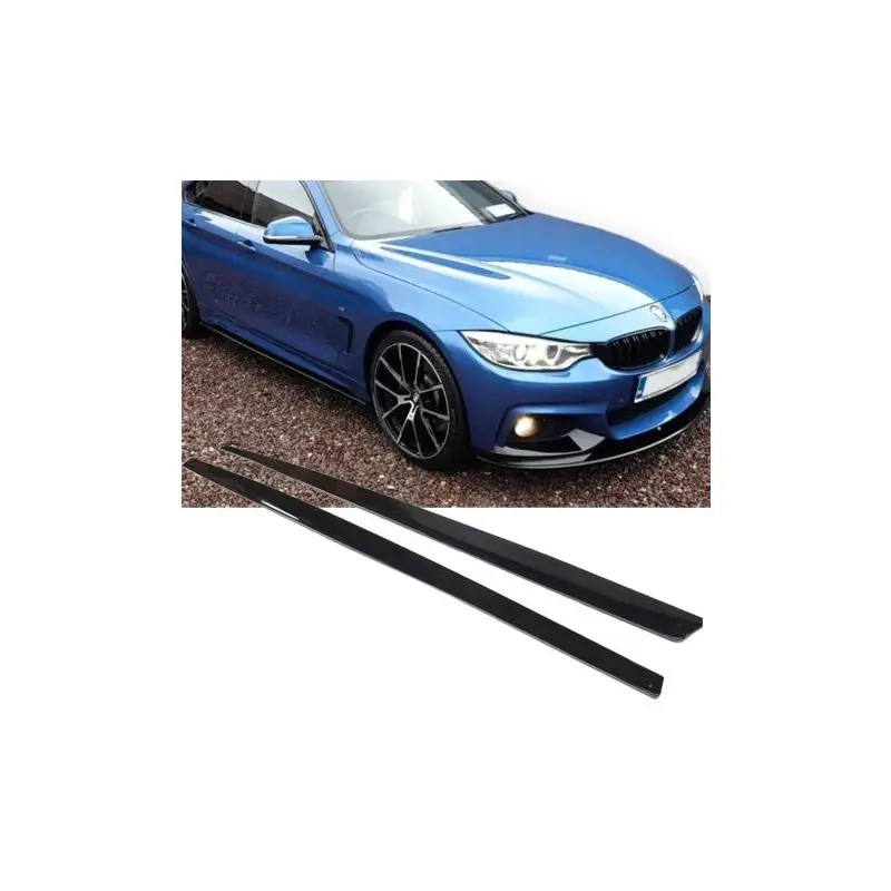 SET DE 2 LAMES BAS DE CAISSES POUR PACK M BMW SÉRIE 3 GT F34 (13-18) - NOIR BRILLANT Achetez Aujourd’hui